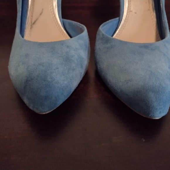 BCBG Paris Blue Suede Pumps - Picture 7 of 10